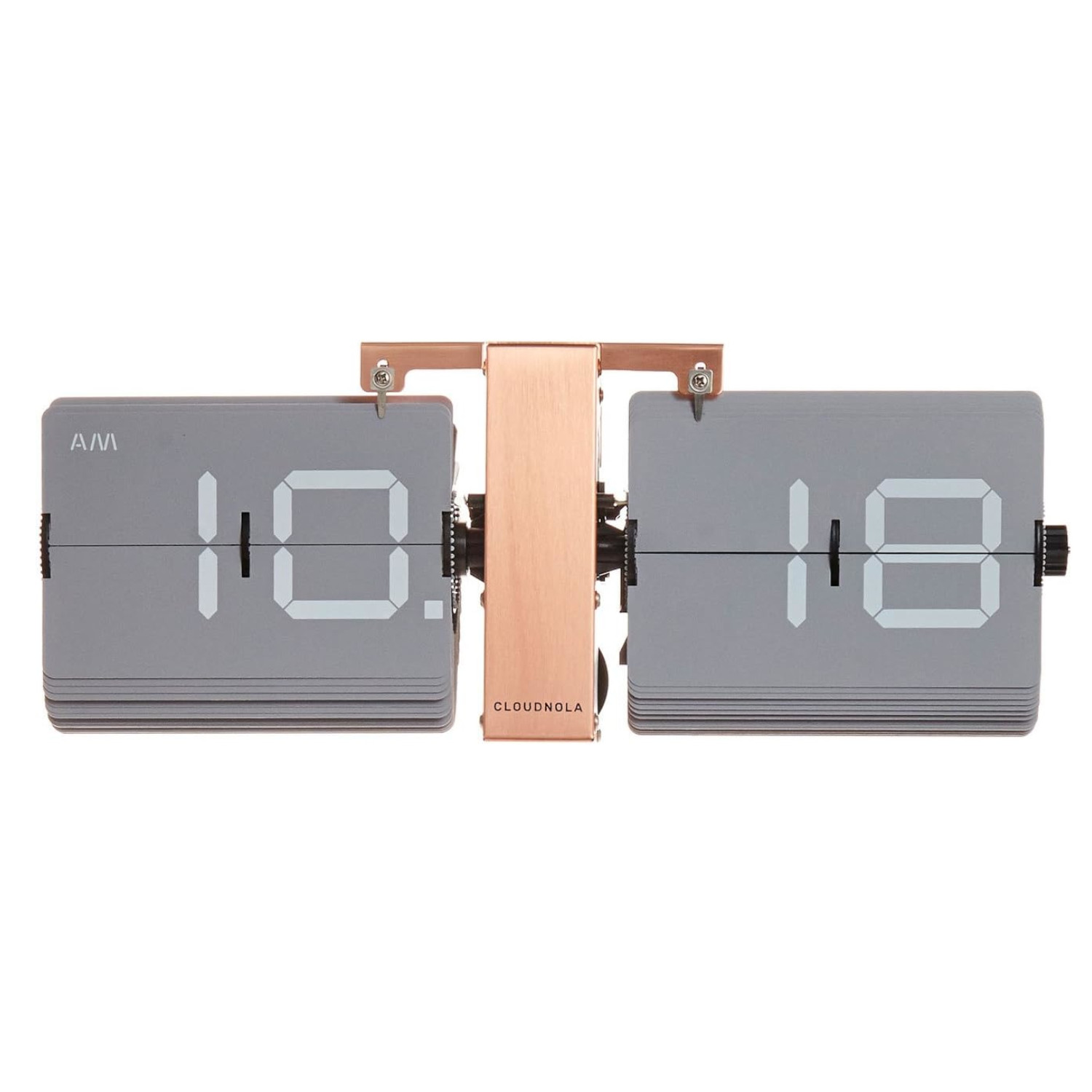 Calpping Clock Flipping Out Clock - Grey and Copper - O'Sullivan's Traditional Shop