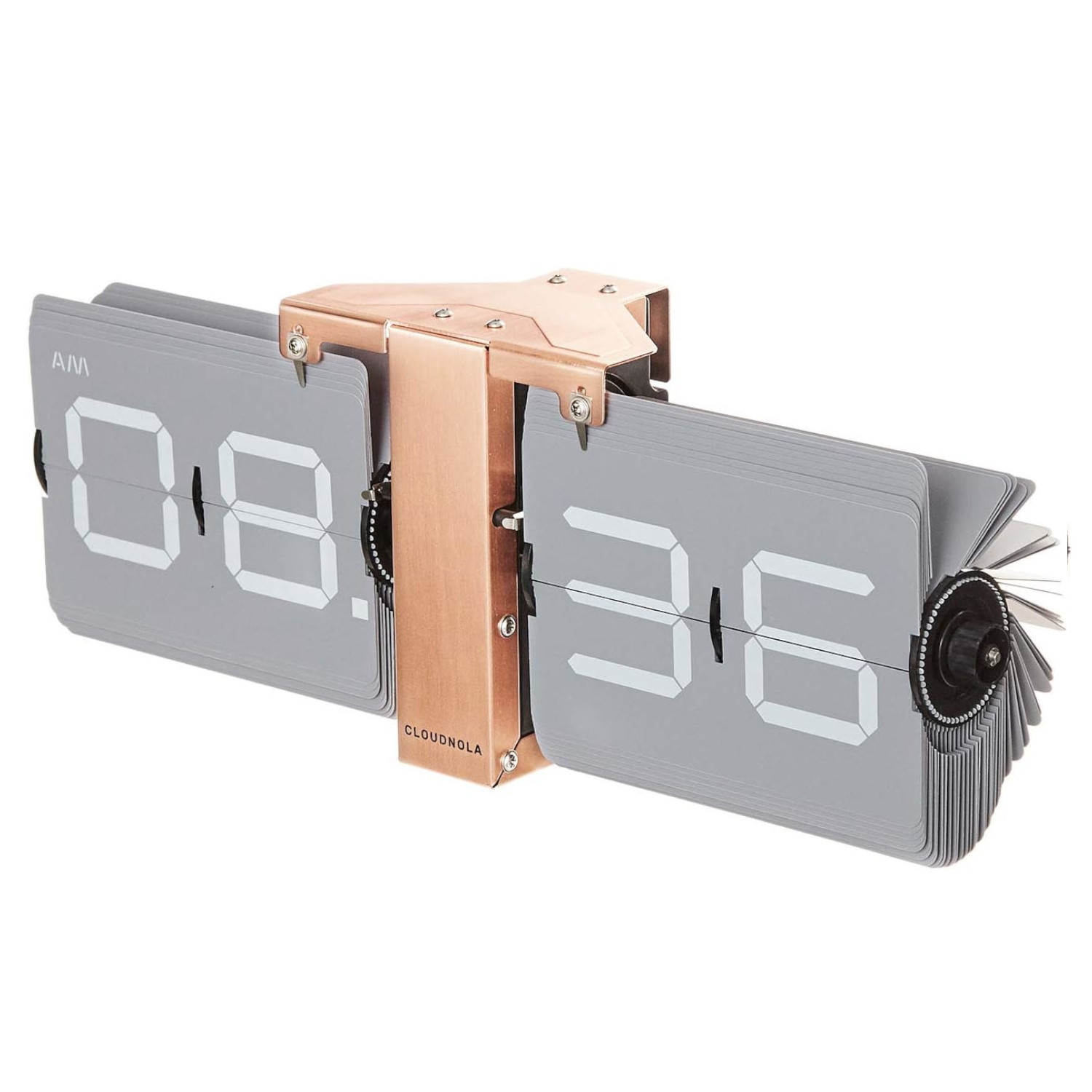 Block Flipping Clock Flipping Out Clock - Grey and Copper - O'Sullivan's Traditional Shop